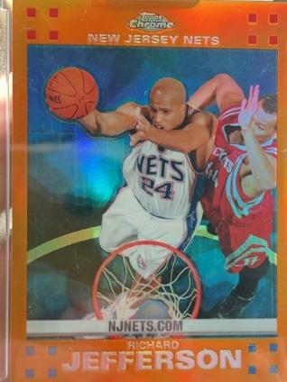 2007-08 Topps Chrome Basketball Richard Jefferson Orange Refractor /199 #95