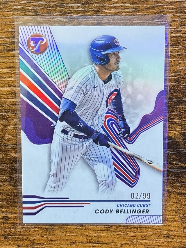 2024 Topps Pristine Cody Bellinger ﻿Purple Refractor /99 #27 Chicago Cubs