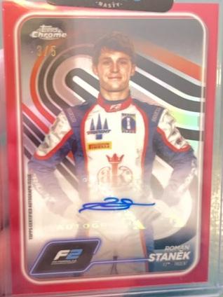 2024 Topps Chrome Formula 1 Roman Staněk Autographs Red Refractor Parallel /5