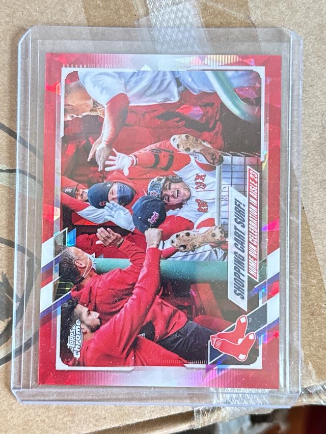 2021 Topps Chrome Sapphire Shopping Cart Surf! ﻿Base Red /5 #436