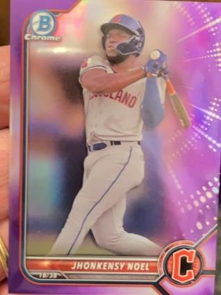 2022 Bowman Draft Jhonkensy Noel Purple Refractors /250 #BDC-60