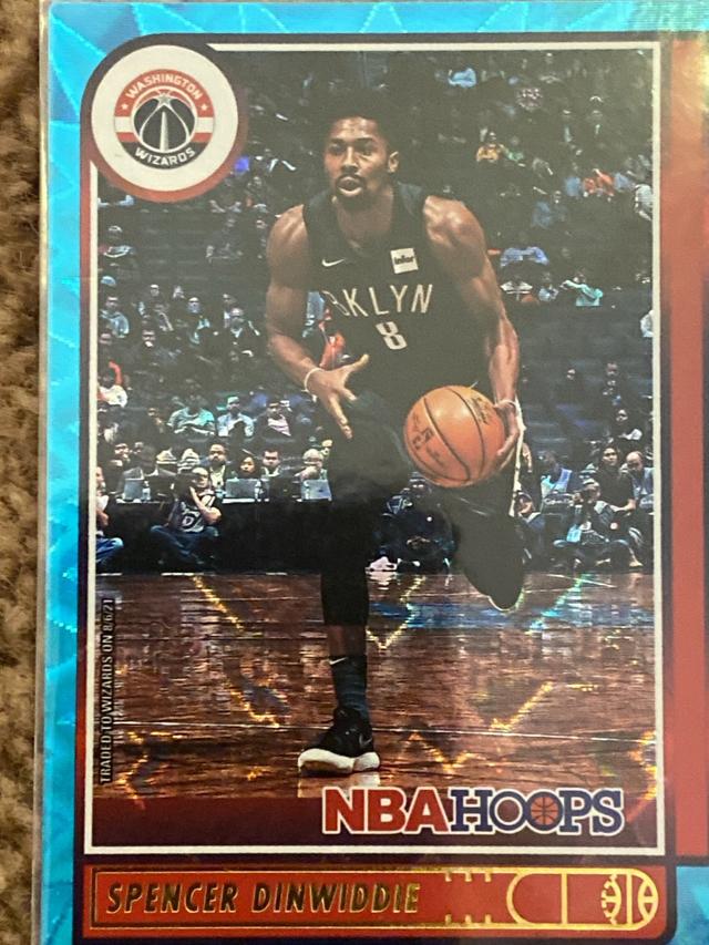 2021-22 Panini Hoops Spencer Dinwiddie Base Set Teal Explosion #200