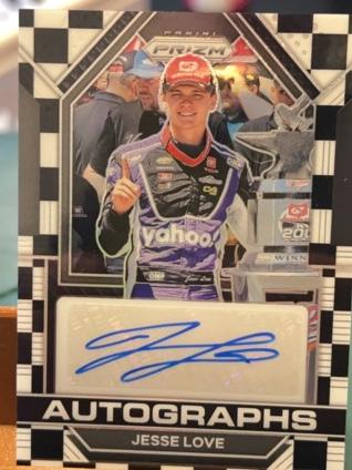 2023 Panini Prizm Nascar Jesse Love Checkered Flag Prizms /50 #A-JLV