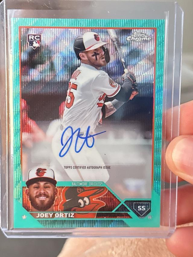 2023 Topps Chrome Update Series Joey Ortiz Aqua Wave Refractor /199 #AC-JO