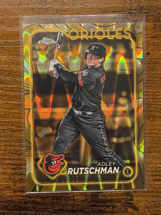 2024 Topps Gilded Collection Adley Rutschman Gold RayWave Refractors /25 #35