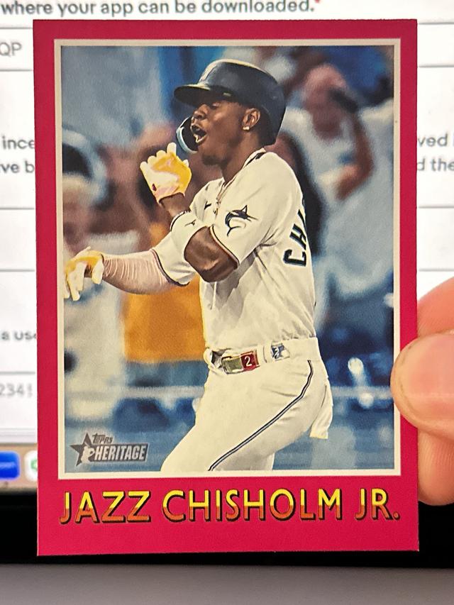 2024 Topps Heritage Jazz Chisholm Jr. 1975 TOPPS BASEBALL SENSATIONS #75BS-13