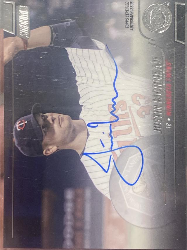 2022 Topps Stadium Club Justin Morneau BASE CARDS AUTOGRAPH VARIATION #SCBA-JMO