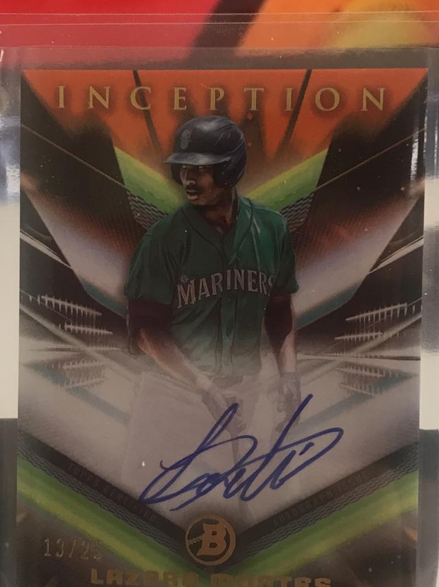 2023 Bowman Inception Lazaro Montes Orange Foil /25 #BPA-LM