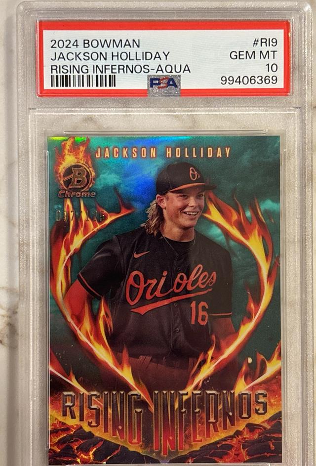 2024 Bowman Jackson Holliday PSA 10.0 Aqua Refractors /125 #RI-9