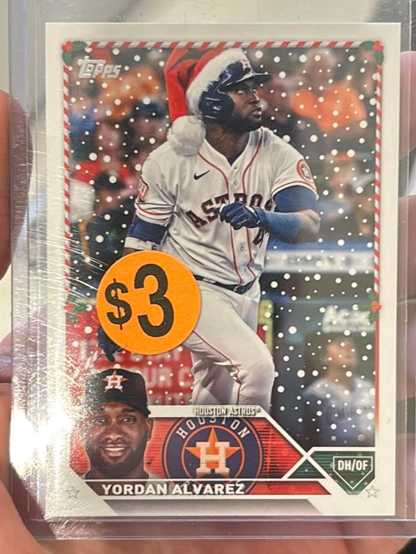 2023 Topps Holiday Yordan Alvarez HOLIDAY VARIATION SHORT PRINTS #H160