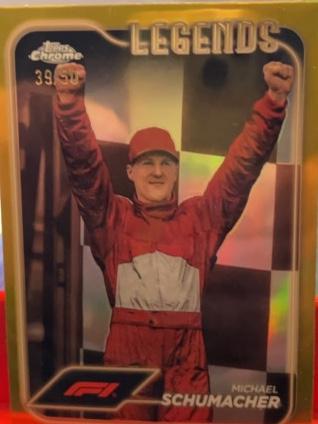 2024 Topps Chrome Formula 1 Michael Schumacher Gold Refractor Parallel /50