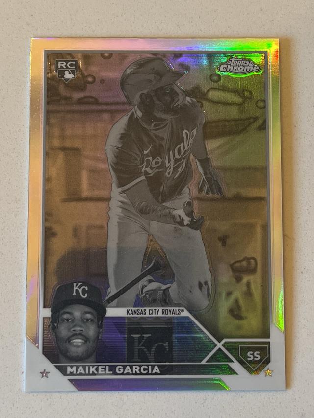 2023 Topps Chrome Update Series Maikel Garcia BASE Negative Refractor #USC8