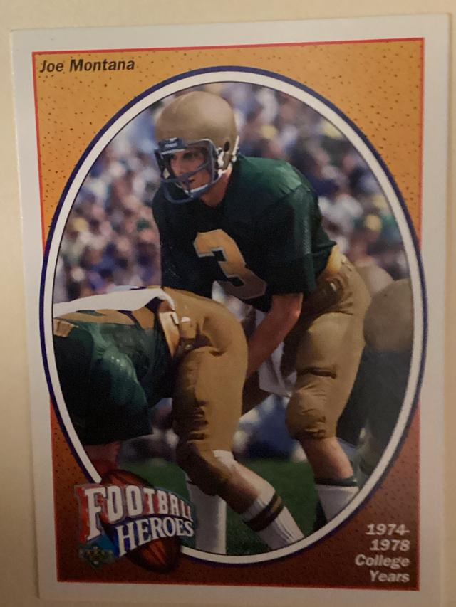 1991 Upper Deck Football College Years Heroes Set #1