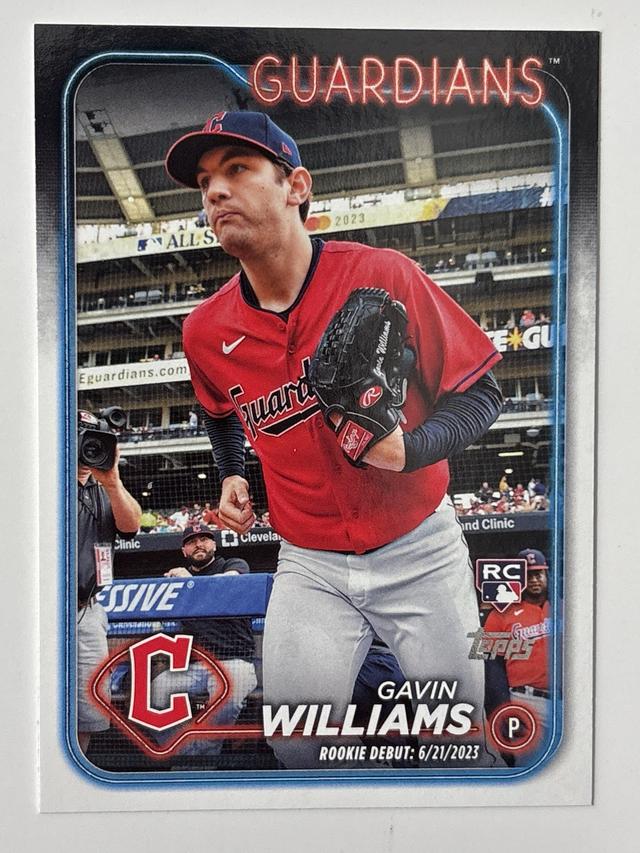 2024 Topps Update Series Gavin Williams Golden Mirror Image Variations