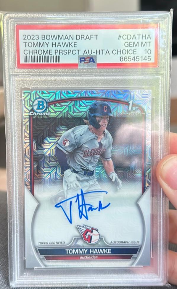 2023 Bowman Draft Tommy Hawke Chrome Prospect Autographs /150 #CDA-THA