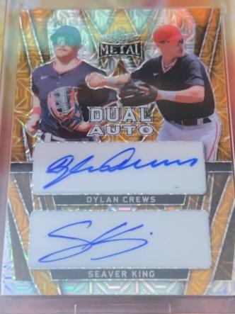 2024 Leaf Metal Dylan Crews / Seaver King Dual Autograph /1 #DA-9