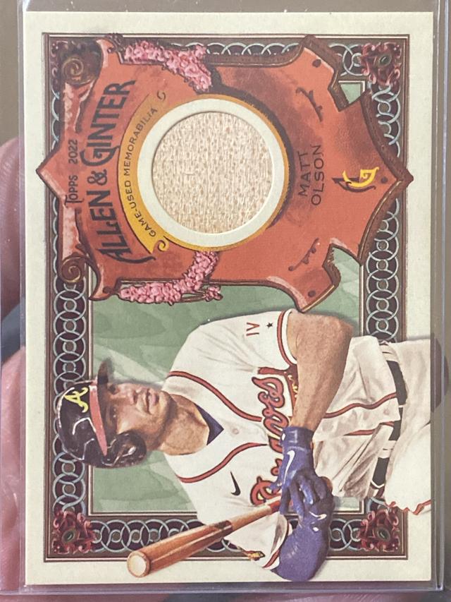 2022 Topps Allen & Ginter Matt Olson A&G Full-Size Relics Set #AGRA-MO