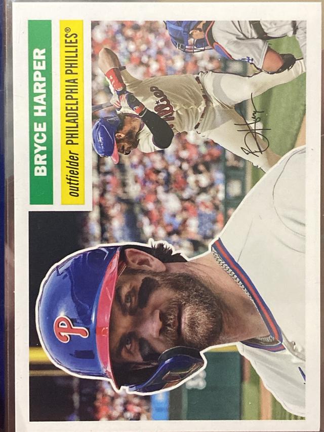 2023 Topps Archives Bryce Harper 1956 White Back Variations Checklist #100