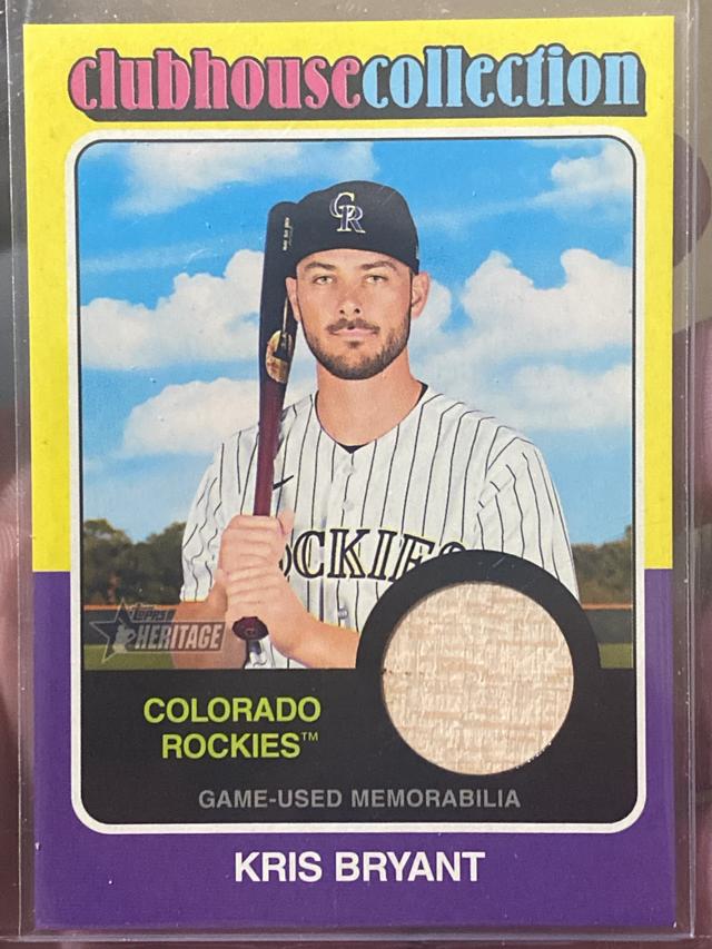 2024 Topps Heritage Kris Bryant CLUBHOUSE COLLECTION RELICS #CCR-KB