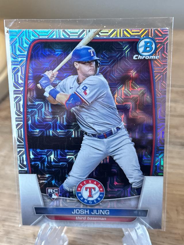 2023 Bowman Chrome Mega Josh Jung Base Chrome Veterans & Rookies Mojo #43