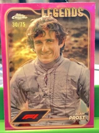 2024 Topps Chrome Formula 1 Alain Prost Pink Refractor Parallel /75 #190