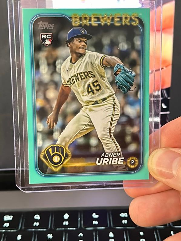 2024 Topps Series 1 Abner Uribe BASE CARD SET Aqua #310