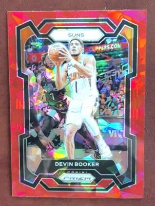 2023-24 Panini Prizm Devin Booker ﻿Base Set Red Ice Prizms #58