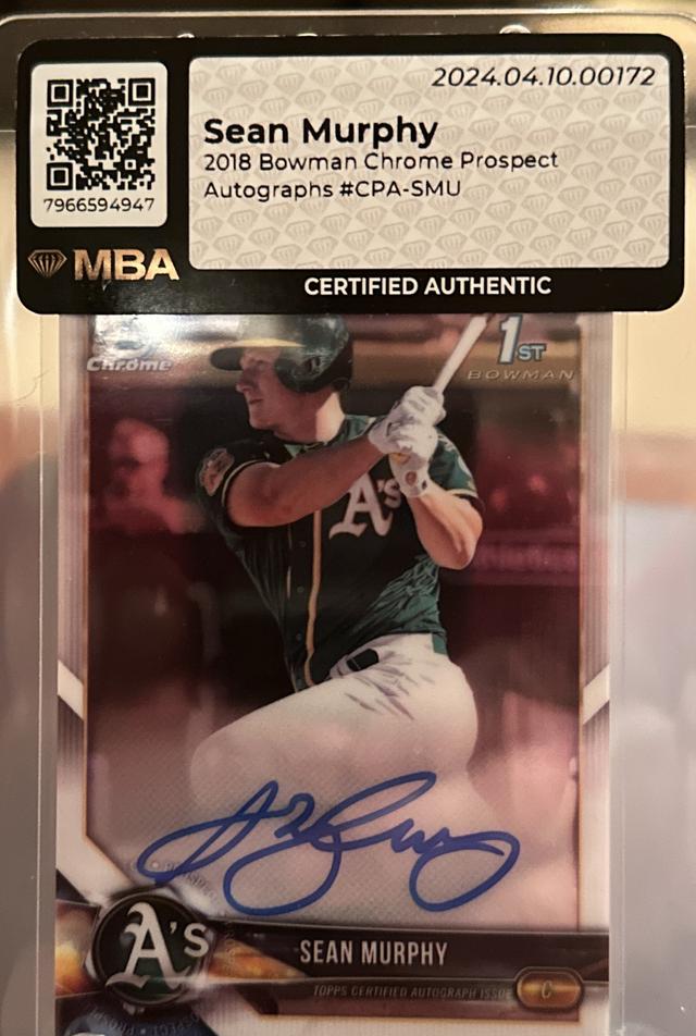 2018 Bowman Sean Murphy Chrome Prospect Autographs Set #CPA-SMU