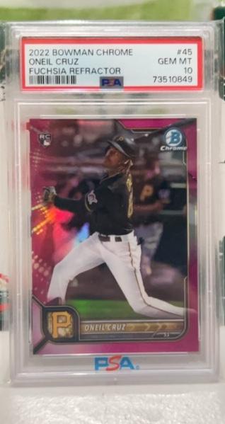 2022 Bowman Chrome Oneil Cruz ROOKIE SHORT PRINT IMAGE VARIATIONS #45