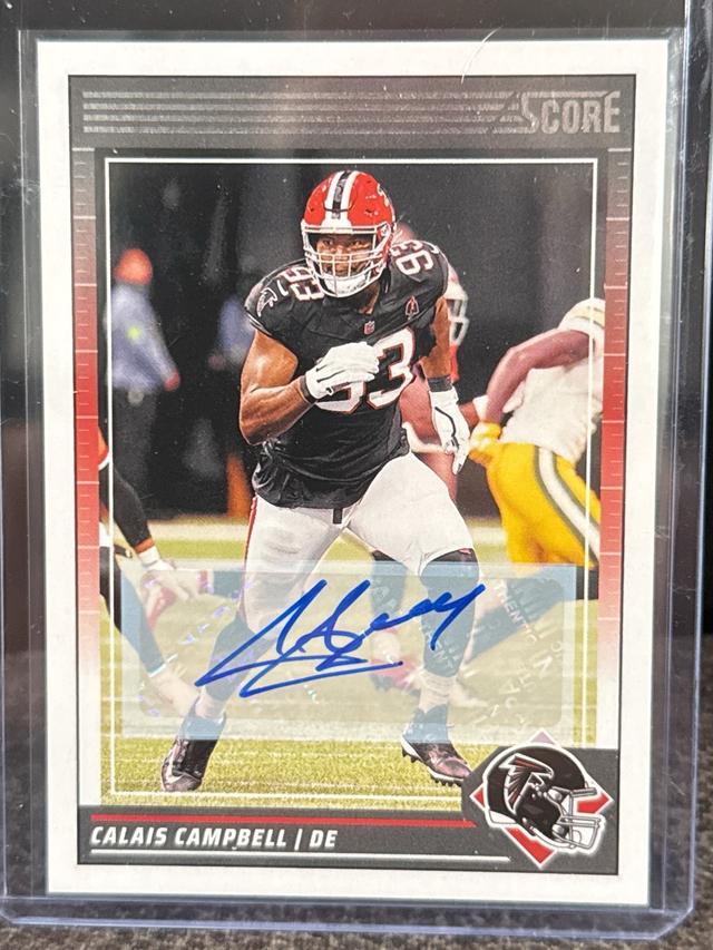 2024 Score Football Calais Campbell Base Signatures #12