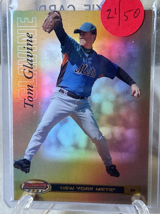 2007 Bowman's Best Tom Glavine ﻿Base Set Gold /50 #25