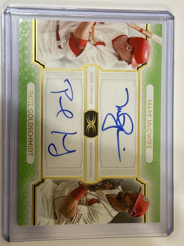 2024 Topps Definitive Mark McGwire / Paul Goldschmidt Dual Auto /10