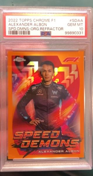 2022 Topps Chrome F1 Alexander Albon PSA 10.0 Orange /25 #SD-AA