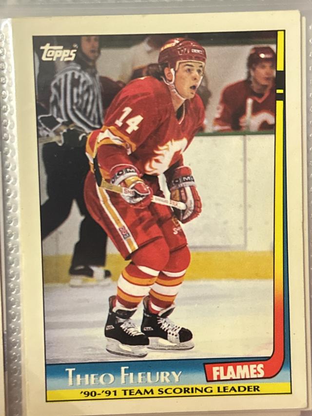 1991-92 Topps Theo Fleury ﻿Team Leaders #14