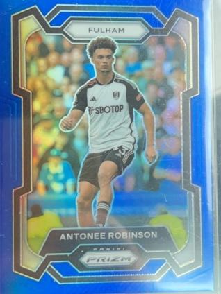 2023-24 Panini Prizm Premier League Antonee Robinson Blue Prizms /299 #154