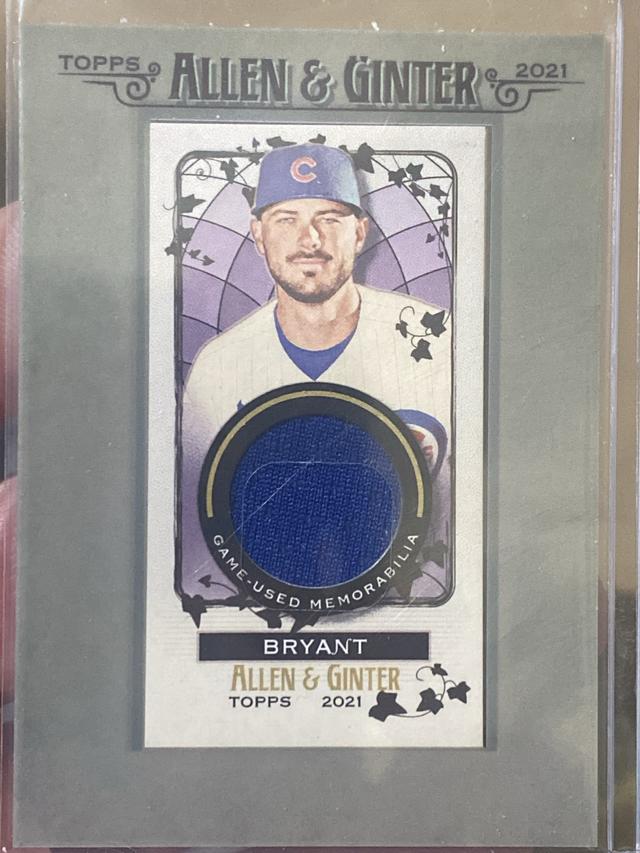 2021 Allen and Ginter Kris Bryant Framed Mini Relics Checklist #MFR-KB