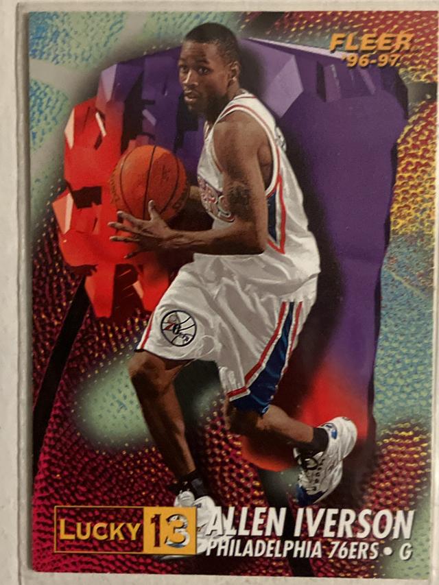 1996-97 Fleer Basketball Allen Iverson  Lucky 13 #1