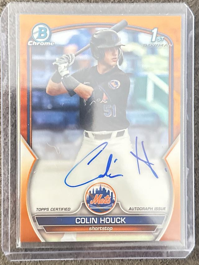 2023 Bowman Draft Colin Houck Orange Refractor Parallel /25 #CDA-CH