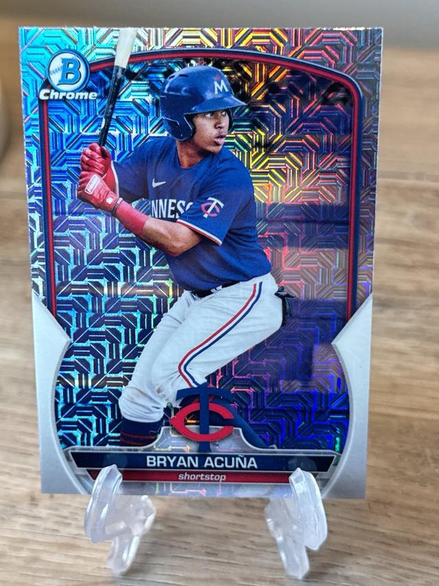 2023 Bowman Chrome Mega Bryan Acuña Base Chrome Prospects Mojo #BCP-37