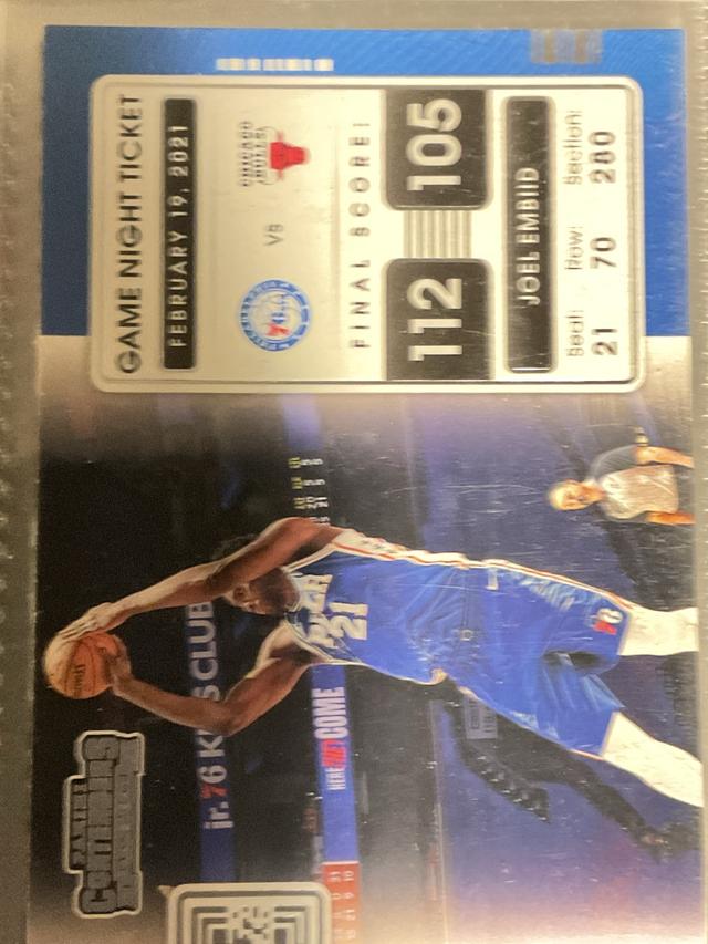 2021-22 Panini Contenders Joel Embiid Game Night Ticket Set #2