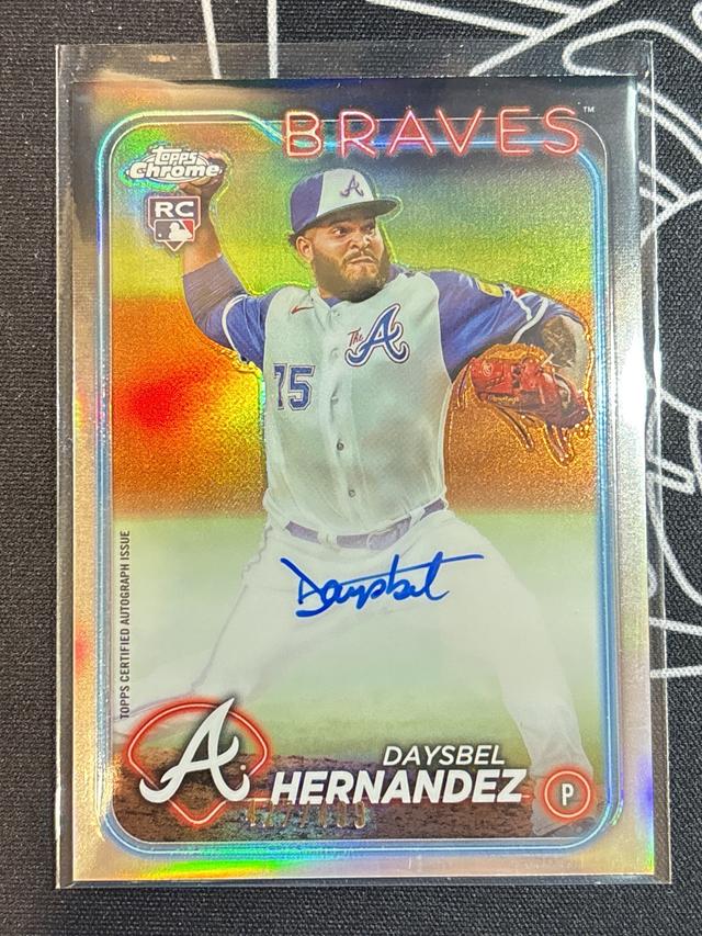 2024 Topps Chrome Update Daysbel Hernandez Refractor /499 #RA-DHE Braves Rookie