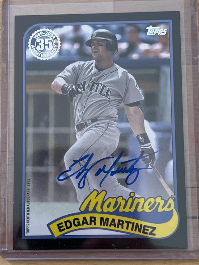 2024 Topps Series 1 Edgar Martinez Black /199 #89BA-EM