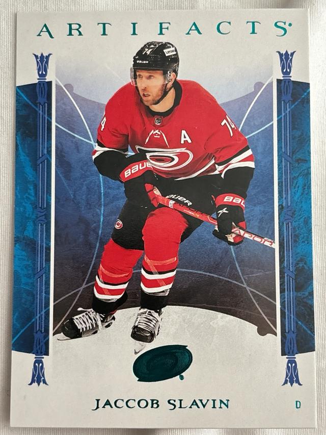 2022-23 Upper Deck Artifacts Jaccob Slavin Base Material Relic Parallels Set #2