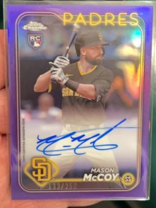 2024 Topps Chrome Mason McCoy Purple Refractors /250 #RA-MCC