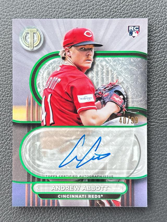 2024 Topps Tribute Andrew Abbott TRIBUTE AUTOGRAPHS Green /99 #TA-AA