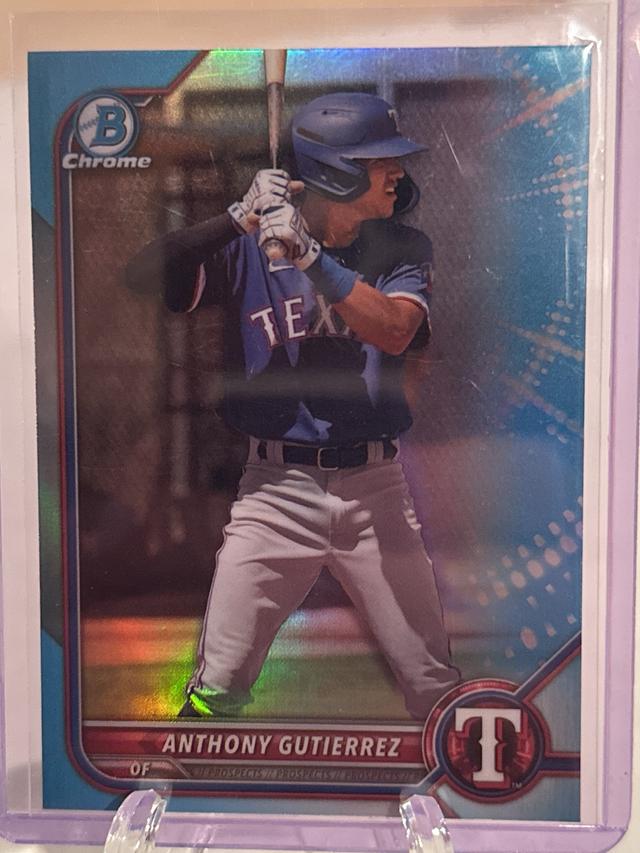 2022 Bowman Draft Anthony Gutierrez Sky Blue Refractor #BDC-110