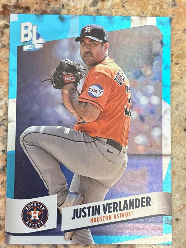 2024 Topps Big League Justin Verlander RARE BLUE FOIL #251