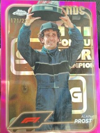 2024 Topps Chrome Formula 1 Alain Prost Fuchsia Lava Refractor Parallel /225