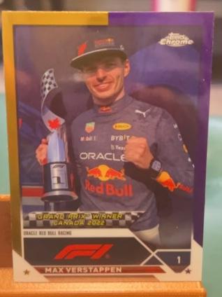 2023 Topps Chrome Formula 1 Max Verstappen Base Set Gold/Purple #152