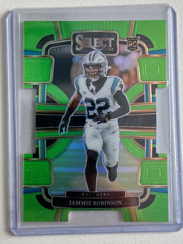 2023 Panini Select Jammie Robinson ﻿Base Set Black/Green Prizms Die /599 #15